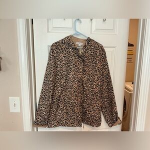 Kim Rogers Leopard Hooded Rain Coat